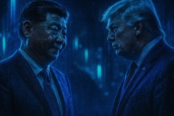 <strong>Donald Trump & Xi Jinping</strong> | by The White House | AI-modified | via <a href="https://commons.wikimedia.org/wiki/File:President_Trump_at_the_G20_(48162296741).jpg" target="_blank" rel="noopener">Wikimedia</a> | <a href="https://creativecommons.org/publicdomain/zero/1.0/" target="_blank" rel="noopener">CC0 1.0</a> Donald Trump & Xi Jinping